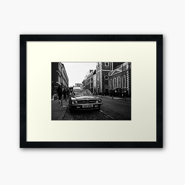 Mercedes 450SL in London Framed Art Print