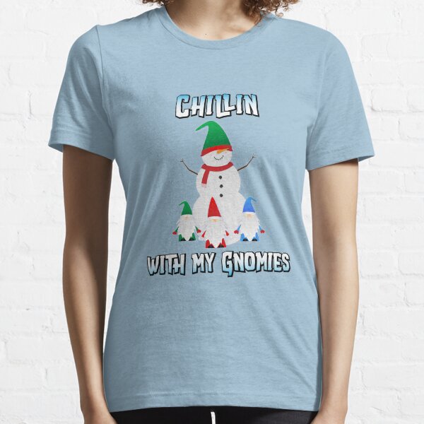 Snowman Chillin with My Gnomies - Funny Christmas Shirt Essential T-Shirt