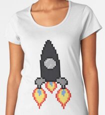 8Bit Rocketship Women's Premium T-Shirt