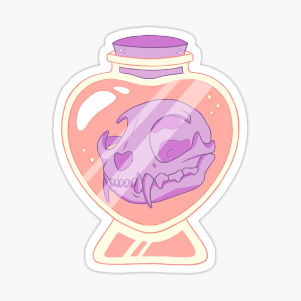 Cat Skull Sticker