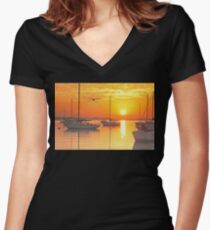 Peaceful Beginnings Women's Fitted V-Neck T-Shirt