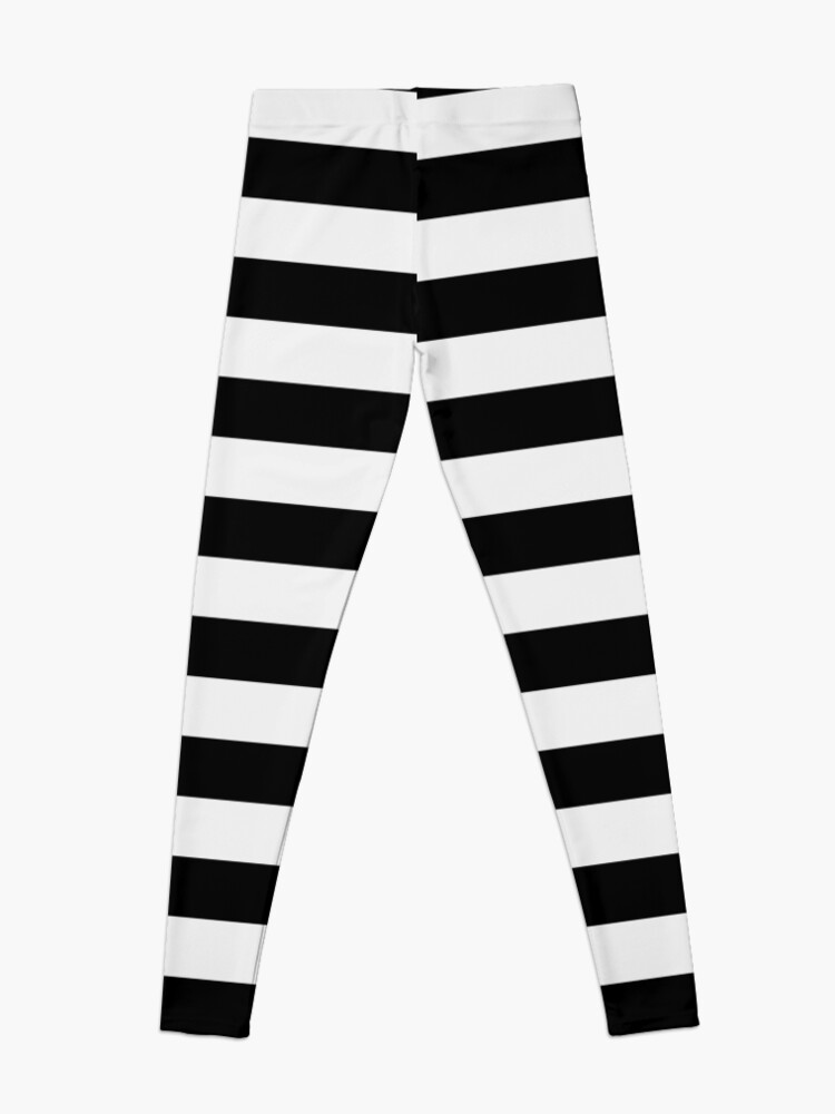 Black and White Horizontal Stripes Leggings for Sale by starrylite