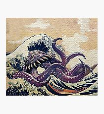 The Great Wave off Octopus War Photographic Print