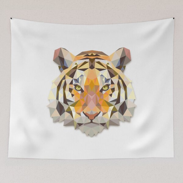 Item preview, Polygonal Tiger print, abstract animal print designed and sold by HEJAshirts.