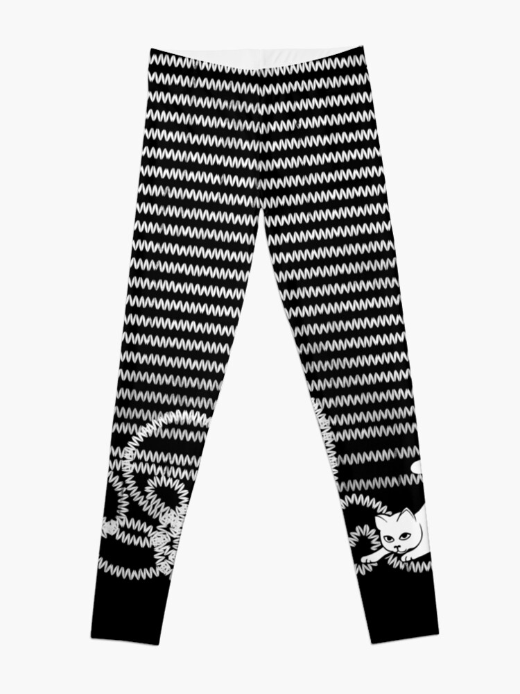Alternate view of Unravel (White Cat) Leggings