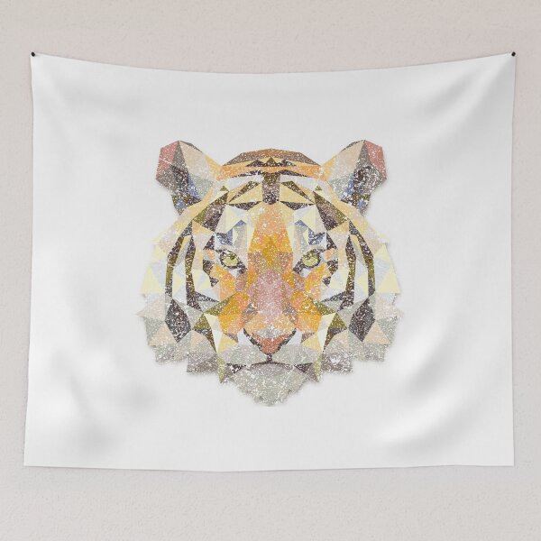 Item preview, Polygonal Tiger print, abstract animal print designed and sold by HEJAshirts.
