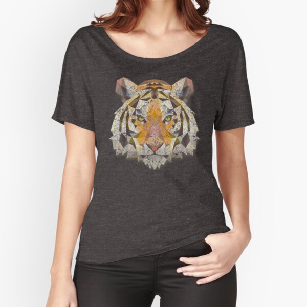 Item preview, Polygonal Tiger print, abstract animal print designed and sold by HEJAshirts.