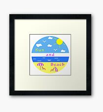 Summer leisure. Relax on the beach. Framed Print