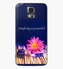 Einfachheit ist mächtig Zen Rocks Dahlien Hülle & Skin für Samsung Galaxy