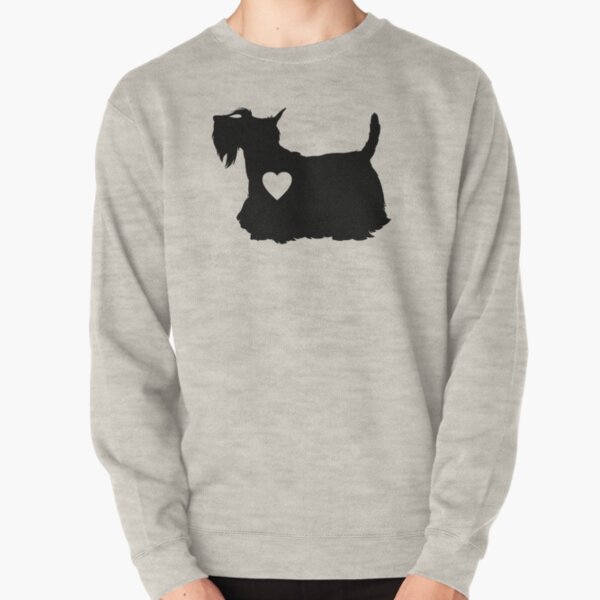 Scottish Terrier love heart, dog, dog mom, dog dad Pullover Sweatshirt
