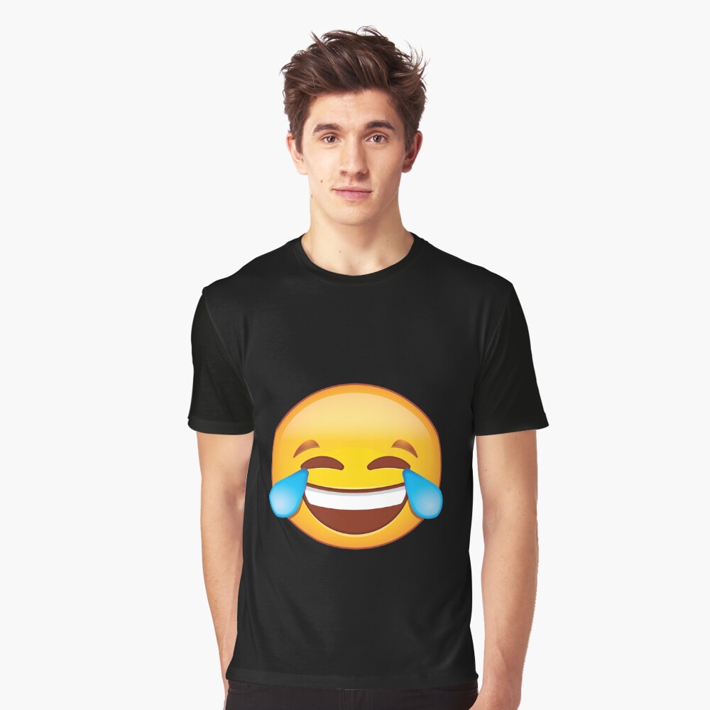 Emoji T-Shirt Emoji Laughing tears Cute Birthday Gift Heavy Cotton Toddler Kids T-Shirt Tee Clothing