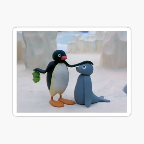 Vista previa del artículo con la obra «Pingu y Robbie el sello», diseñado y vendido por jacqbell.