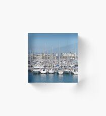 Port Olimpic in Barcelona Acrylic Block