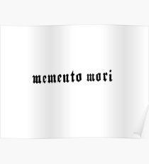 Memento mori black Poster
