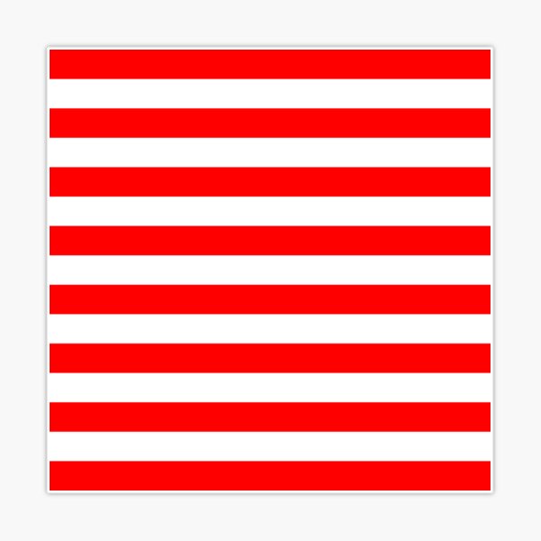 red and white horizontal stripes