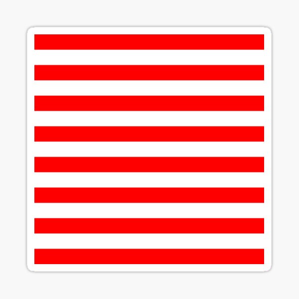 red and white horizontal stripes