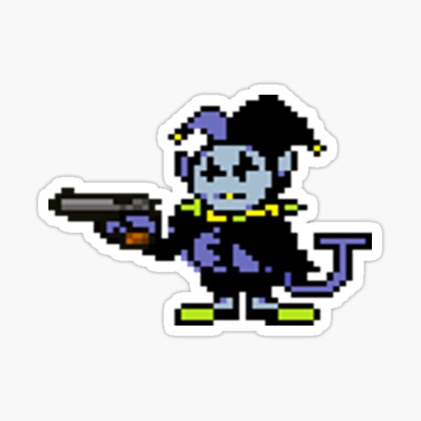 Deltarune Jevil Gun Sticker