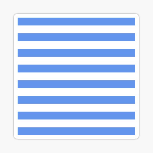 Vista previa del artículo con la obra «Rayas horizontales de color azul claro y blanco», diseñado y vendido por starrylite.