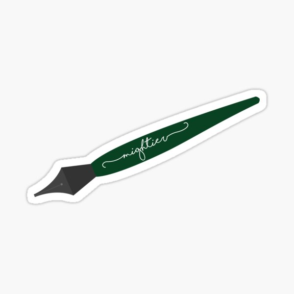 The pen is mightier Sticker