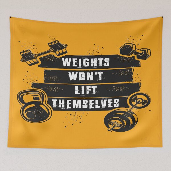 Item preview, Gym Motivation Weights Won't Lift Themselves designed and sold by leen12 Art Designs Prints.