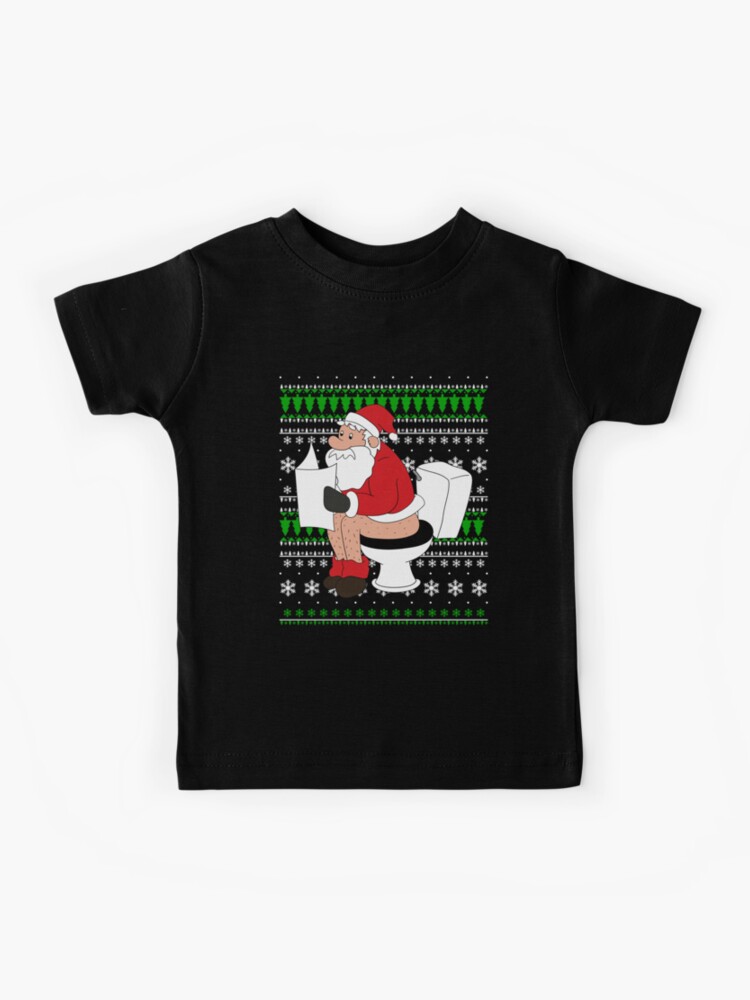 Toilet Santa Ugly Christmas Sweater-FunQi Green