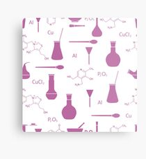 Scientific pattern. Chemistry, biology, medicine. Metal Print
