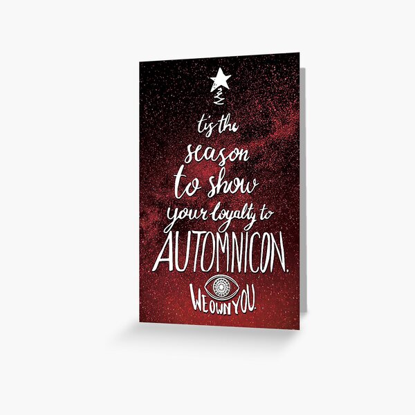 Automnicon Brucemas Card (Red) Greeting Card