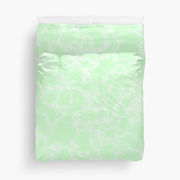 Gorgeous Marble print 0012, green Duvet Cover