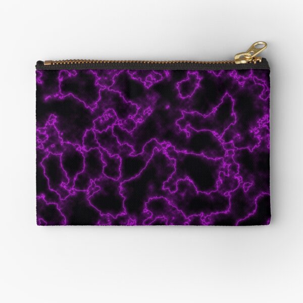 Gorgeous Marble print 0027, black Zipper Pouch
