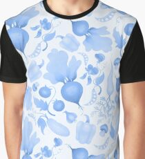 Blue vegetables Graphic T-Shirt