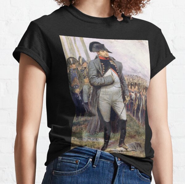 Napoleon. Vertreten in seiner Oberstuniform des Chasseur à Cheval der kaiserlichen Garde. Classic T-Shirt