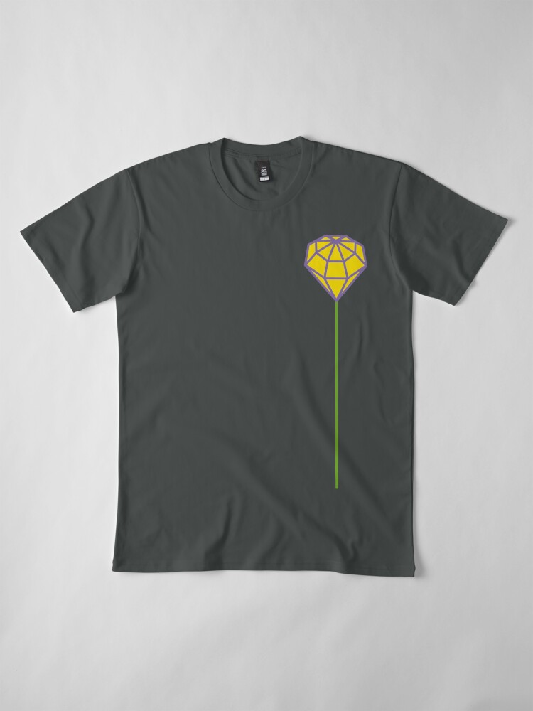 Alternate view of Buttonhole (purple and yellow) Premium T-Shirt