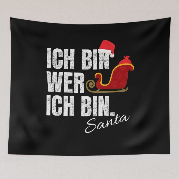 Artikelvorschau, Lustiger Weihnachtsmann Spruch Ich bin wer ich bin. entworfen und verkauft von peter2art.