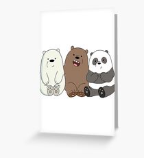 We Bare Bears Greeting Card