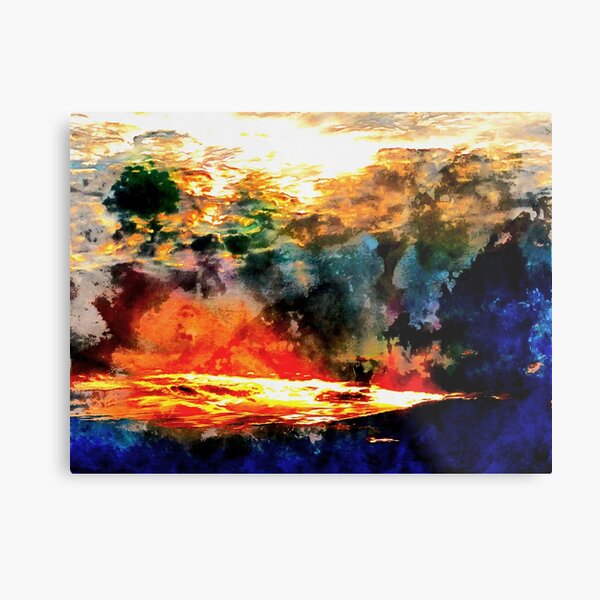 Abstracted Sunset Cloudscape Metal Print