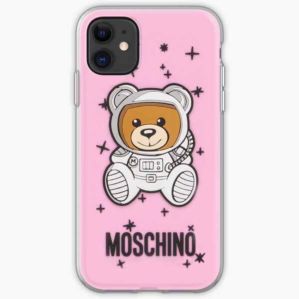 pink moschino iPhone Soft Case