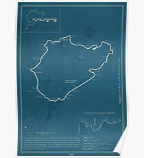 Nurburgring Nordschleife Track Map Poster