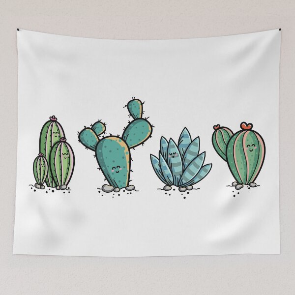 Item preview, Kawaii Cute Cacti Desert Plants designed and sold by Flaming Imp.