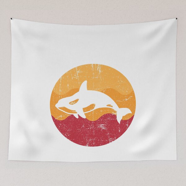 Item preview, Retro Distressed Killer Whale Design for Orca Lovers designed and sold by Theodore Cory.