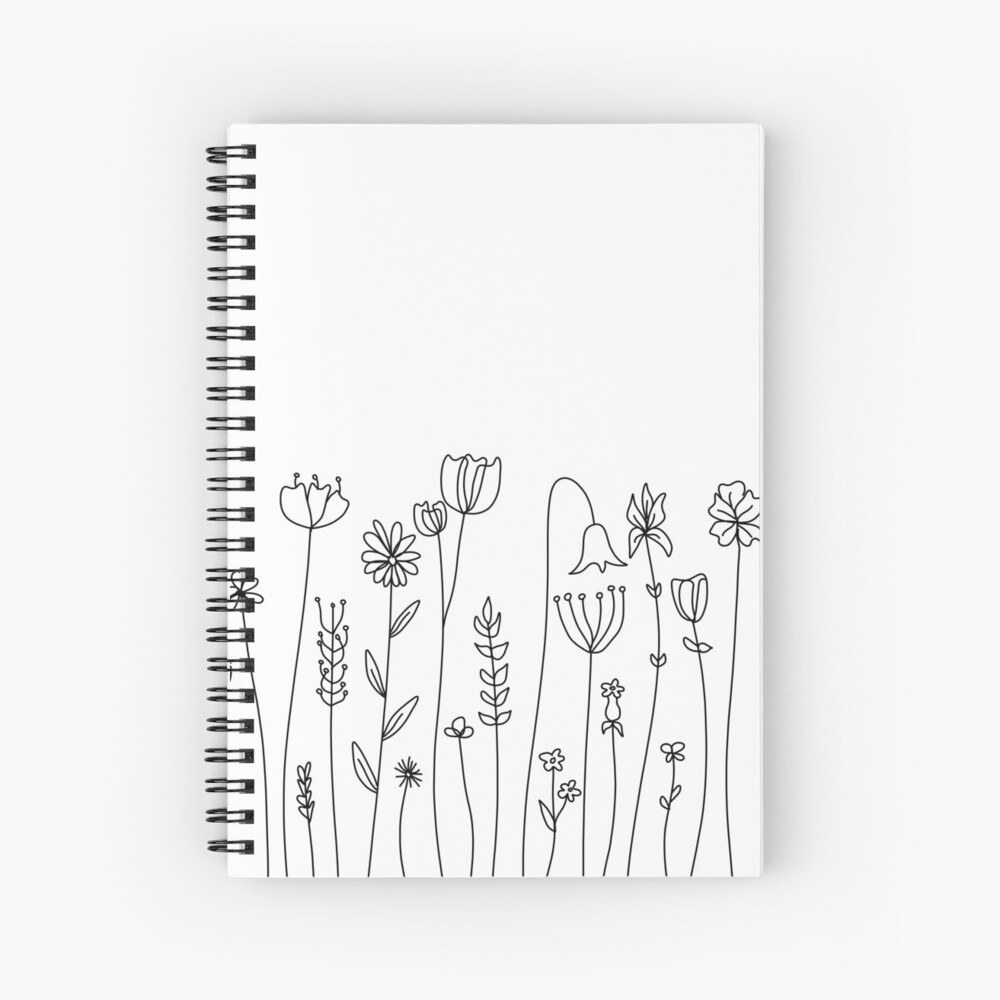 Simple Line Drawing Black White Flower Flower, Flower Drawing, Wing Drawing,  Flower Sketch PNG Transparent Clipart Image and PSD File for Free Download