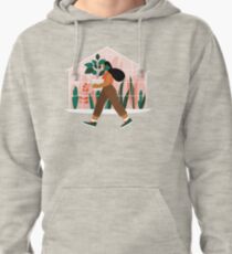 Schönes Mädchen mit Anlage im Topf Hoodie