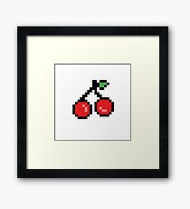 8 Bit Cherry Framed Print