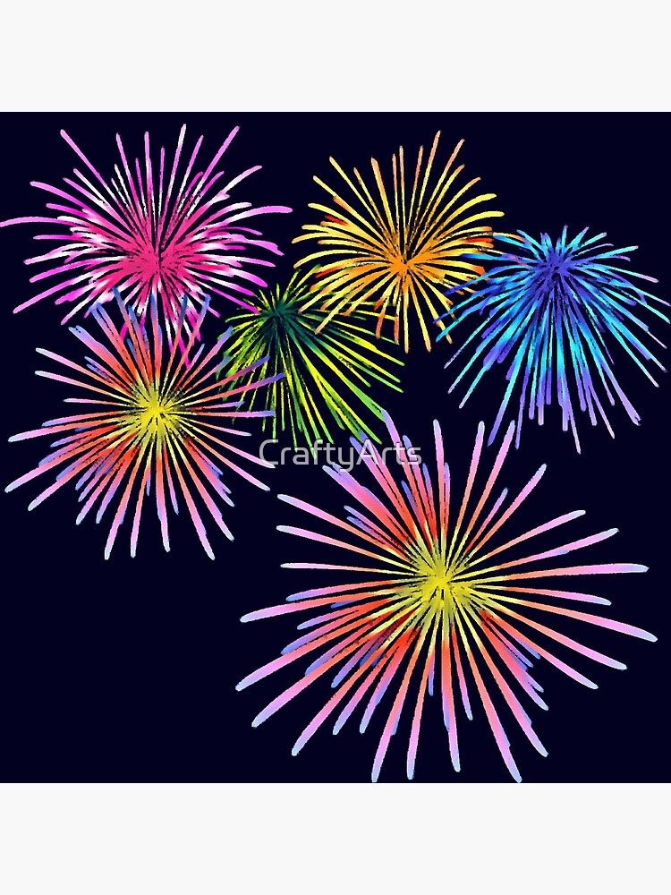Colorful fireworks display