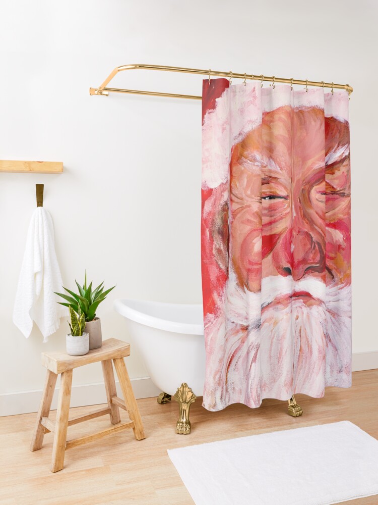 Alternate view of Santa Claus Shower Curtain