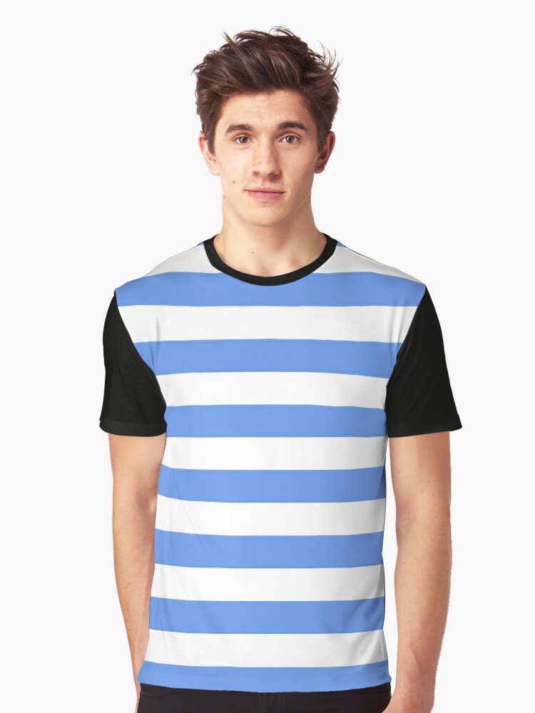 Light Blue Striped T-Shirt - ayanawebzine.com