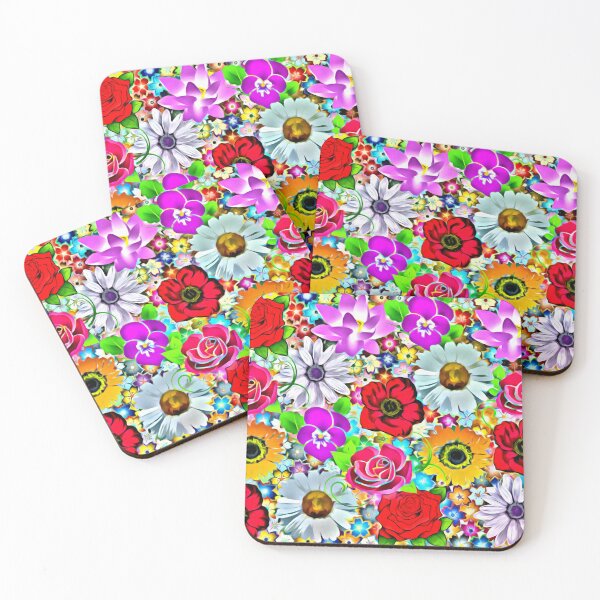 Item preview, Colorful flower collage - multi-colored designed and sold by Carrie_Anne_Designs.