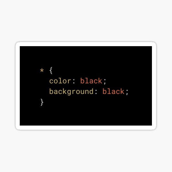CSS - Everything Black Sticker