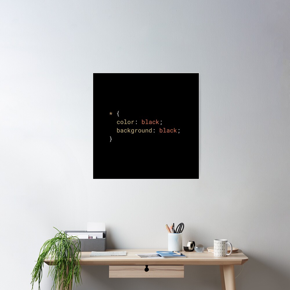CSS - Everything Black Poster