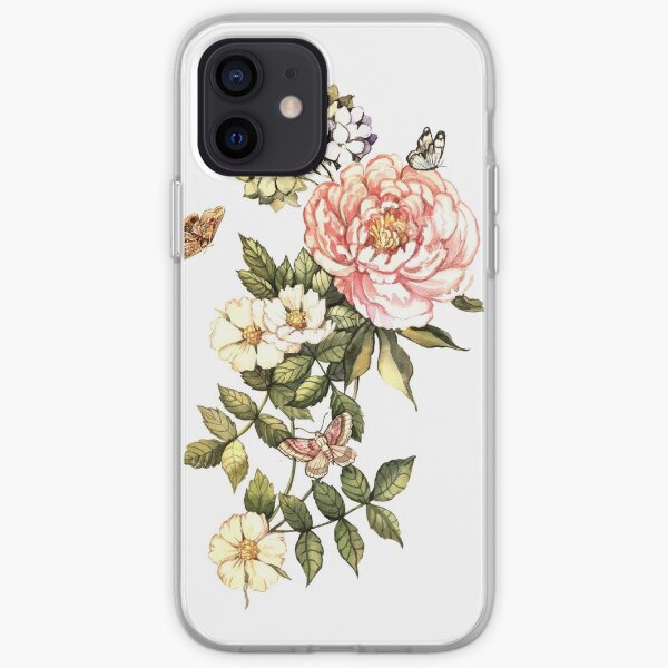 Watercolor vintage floral motifs iPhone Soft Case