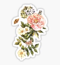 Watercolor vintage floral motifs Sticker